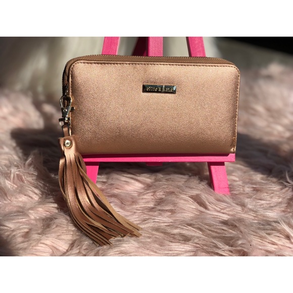 Rose Gold Clutch/Crossbody/Wallet/Wristlet - Picture 1 of 3